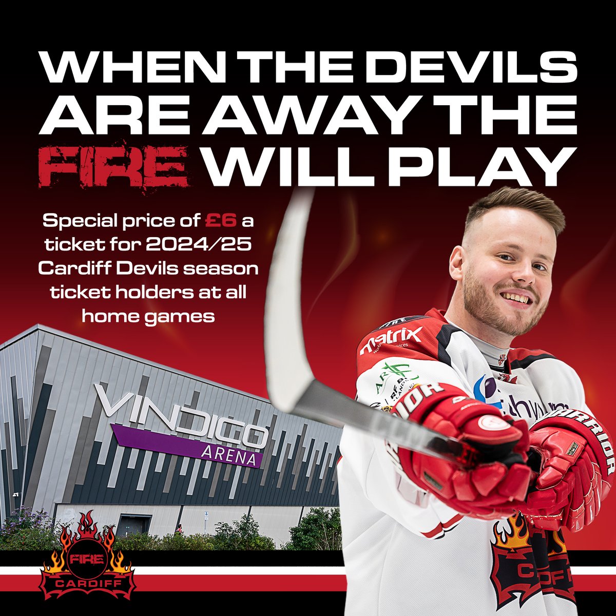 Cardiff Fire (@cardifffireihc) on Twitter photo Calling @CardiffDevils season ticket holders - Plenty of games this weekend <a href="/VindicoArena/">Vindico Arena</a> to get your hockey fix and cheer on your local stars of the future!
Join us Sunday 6:45pm for a fast-paced, fun and family-friendly hockey night. Show your ST on the door for a discount! Calling @CardiffDevils season ticket holders - Plenty of games this weekend <a href="/VindicoArena/">Vindico Arena</a> to get your hockey fix and cheer on your local stars of the future!
Join us Sunday 6:45pm for a fast-paced, fun and family-friendly hockey night. Show your ST on the door for a discount!