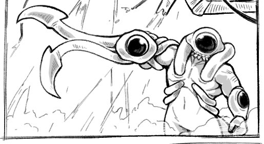 強襲者さん、作中で一言も発さない
(オサシミちゃんと違って鳴き声すらない)
のに最終決戦のこの3コマだけで
「確かにこれはオサシミちゃん誘拐されたら
ガチギレでカチコミかけてくるわ…」
というのがよく分かるクリーチャー 