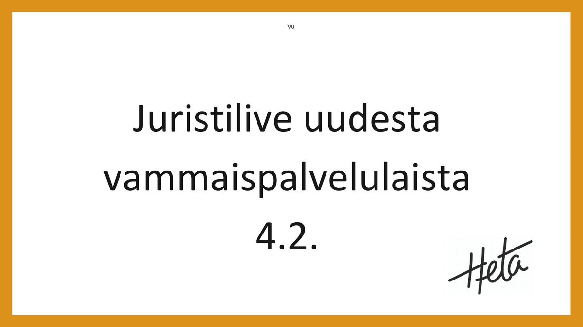 Järjestämme 4.2. klo 16.00–17.30 Hetan jäsenille suunnatun Juristiliven, jossa käsitellään uutta vammaispalvelulakia henkilökohtaisen avun kannalta. 

Tervetuloa Hetan juristien vetämään tilaisuuteen kysymään ja keskustelemaan! 

heta-liitto.fi/juristilive-uu…