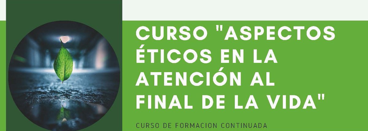 🟢 6ª Edición Curso "Aspectos éticos en la atención al #FinaldeVida 
👉La formación en la atención del final de la vida es un requisito indispensable y un reto de #SaludPública
🗓️5 de febrero al 2 de abril 2025
📍Programa e inscripciones bit.ly/3ghAk2J