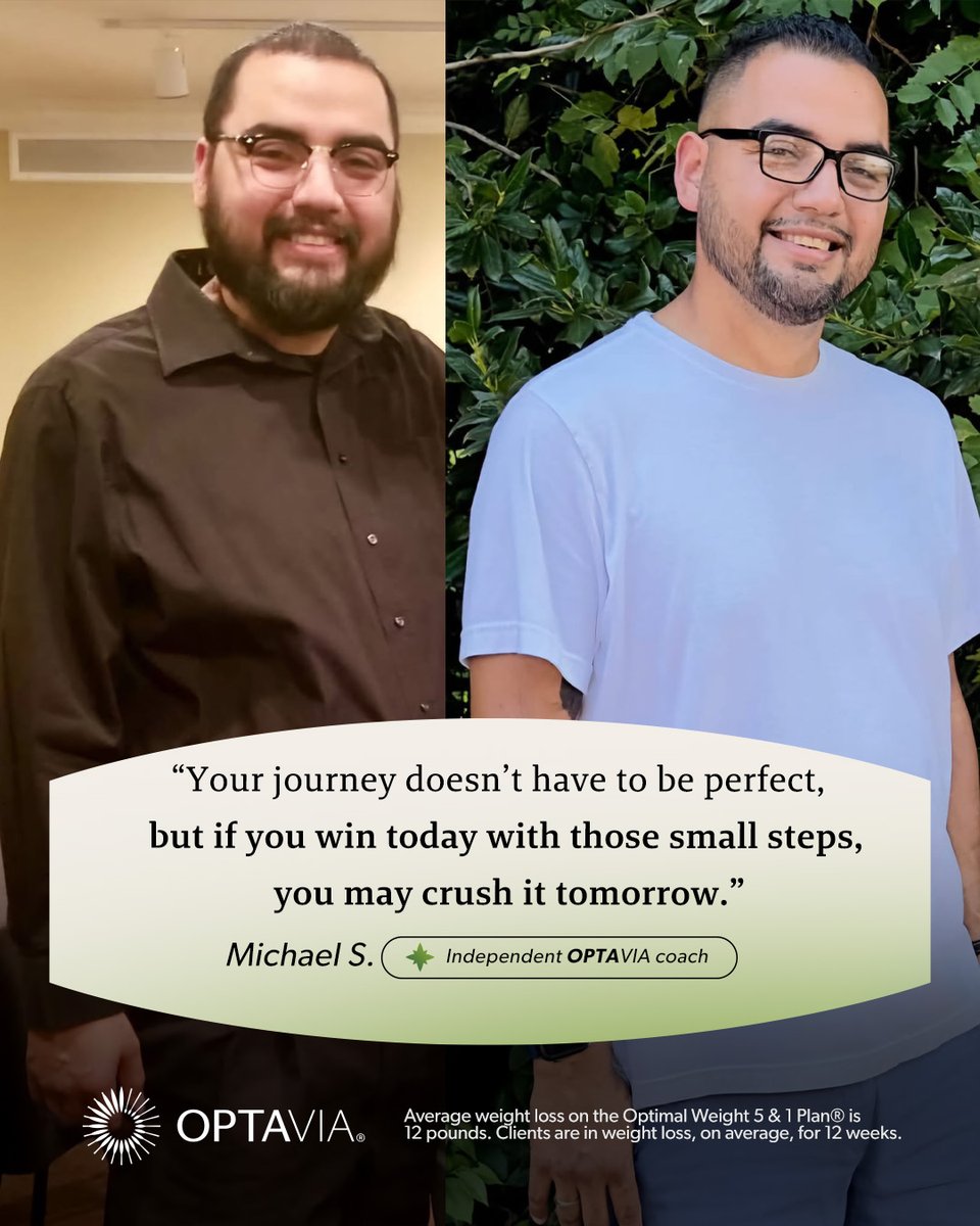 💥 Win Today, you may crush Tomorrow! 💥
Michael S., an independent OPTAVIA coach, shows how small wins — like exercise and healthy food choices — lead to big transformations. “Win today, crush tomorrow.” Small steps = big results.