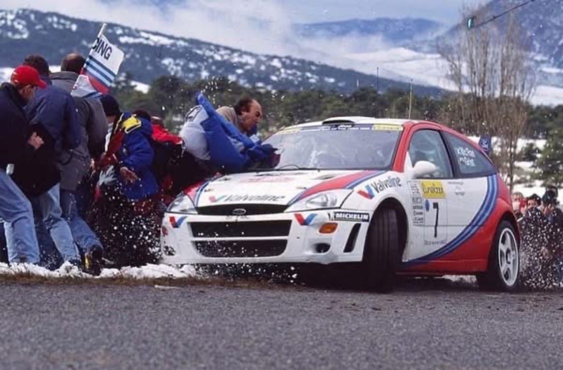 WRCPAST's tweet image. 1999 Rallye Automobile Monte-Carlo

Car 7

Colin McRae and Nicky Grist in their works Ford Focus WRC '99 throughout an eventful rally. 

The crew and team would be excluded from the event due to a water pump infringement.

📸 N/S 🙁

@OfficialWRC @Ford @MSportLtd