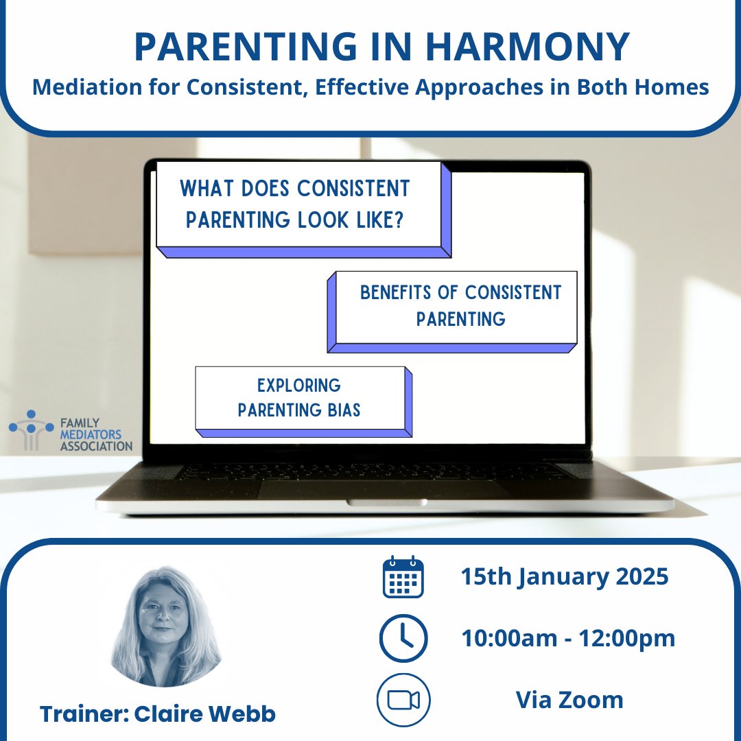 🚨 There’s still time to register for Parenting in Harmony: Mediation for Consistent, Effective Approaches in Both Homes. 
 
thefma.co.uk/conferencetrai…