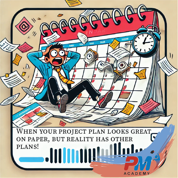 PMAcademybw's tweet photo. Project plans: They’re like a perfect dream—until reality sets in! 😅
Tag a teammate who always finds a way to make it work, no matter the chaos!

Happy Friday! 🎉

#FridayFun #ProjectChaos #OrganisedChaos #ProjectManagementHumor #KickoffToWeekend https://t.co/LFWVFTCT9g