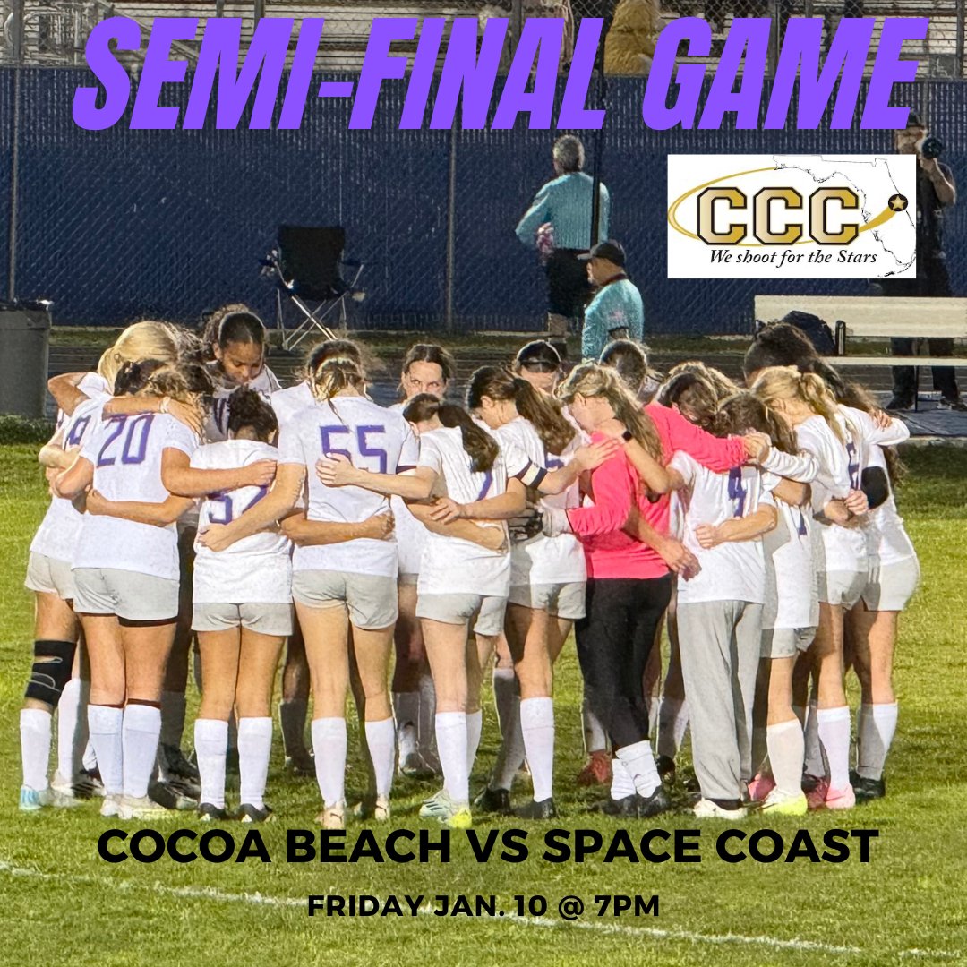 🚨 Game Day Alert! 🚨 The Space Coast Lady Vipers are hitting the road this Friday, to face Cocoa Beach in the CCCNorth Semi-Finals!
📍 Cocoa Beach High School
🕖 Kickoff: 7:00 PM