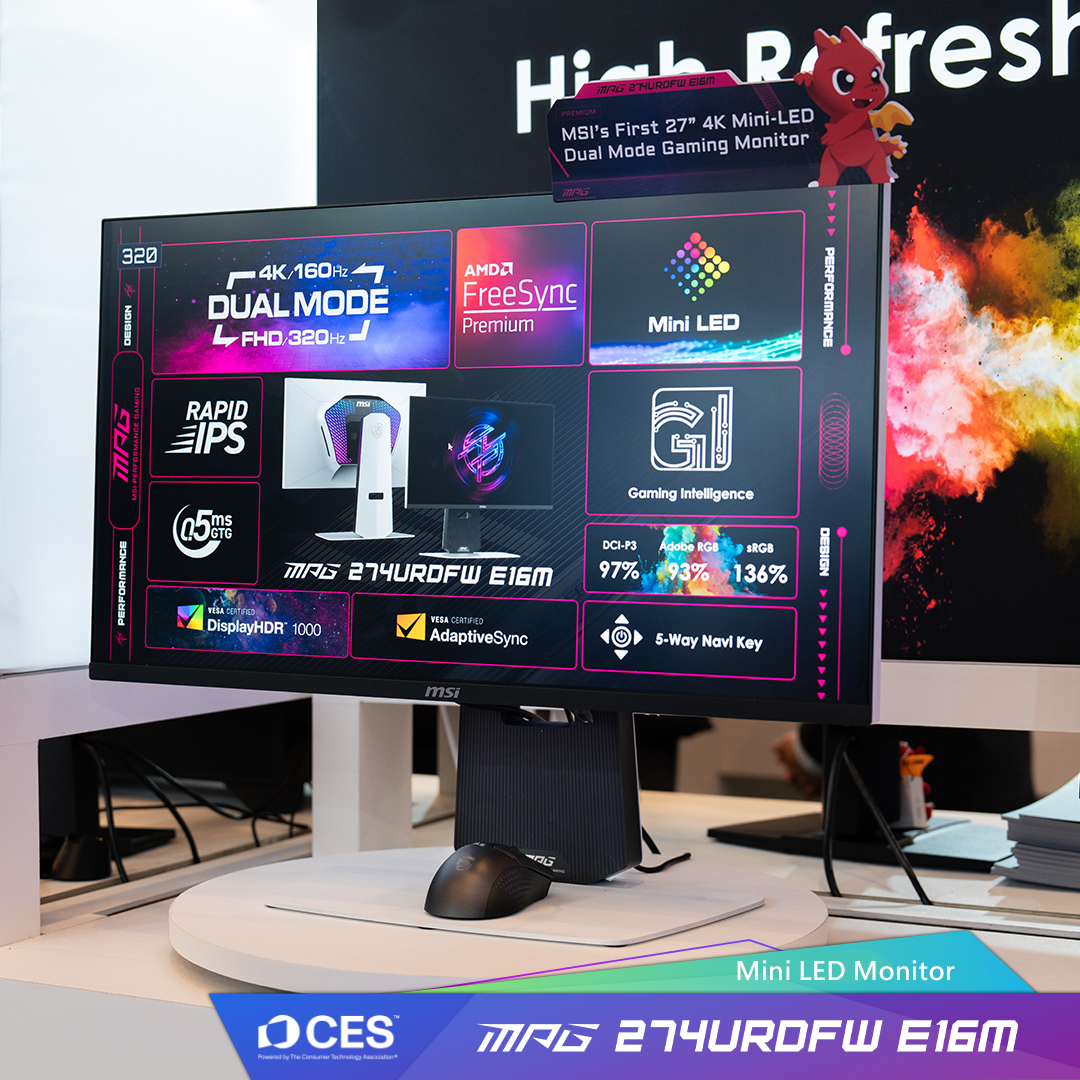 MSI MAG E16M 27インチ 4K MiniLED モニター 53749-1196-