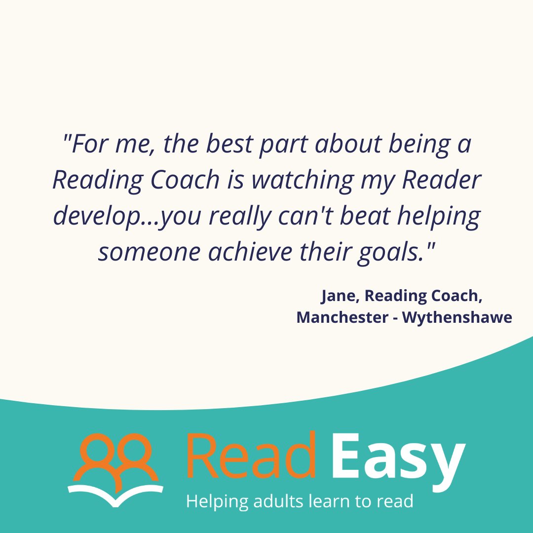 We provide free, confidential and one-to-one support to adults who want to learn to read. Our amazing volunteers make a life-changing difference in their local areas #ReadEasyWorks #FeelGoodFriday