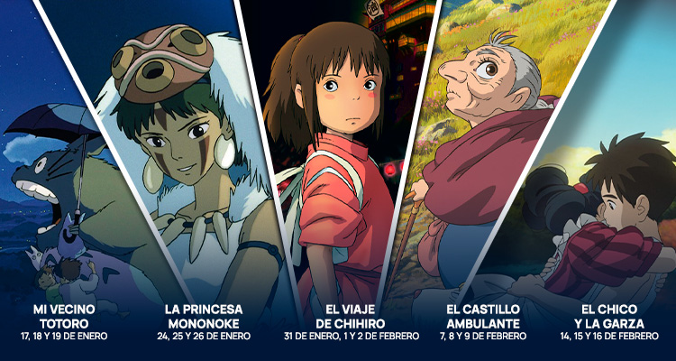 Cinesa's tweet image. Ya puedes comprar tus entradas para el ciclo #Miyazaki que hemos preparado para ti en #VOSE😍cinesa.es/ciclos/
👉Mi vecino Totoro(17 Enero)
👉La princesa Mononoke(24 Enero)
👉El viaje de Chihiro(31 Enero)
👉El castillo ambulante(7 Febrero)
👉El chico y la garza(14 Febrero)