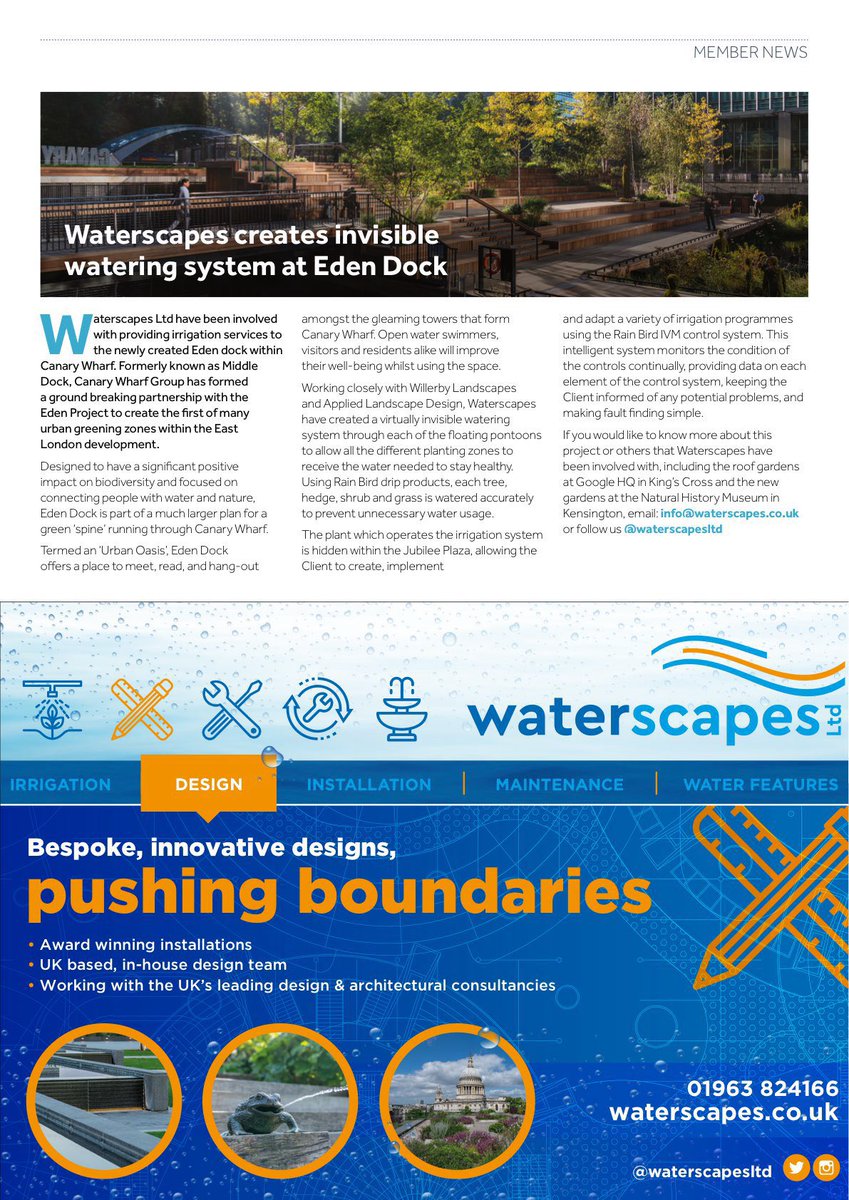 Great to appear in the Winter edition of <a href="/BALI_Landscape/">British Association of Landscape Industries</a> - Landscape News #irrigation #landscape
