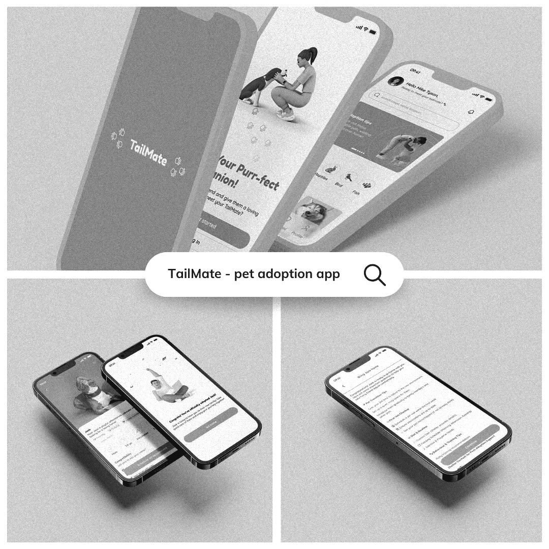 bless____B's tweet image. Sharing my design here for the first time! 🚀 🌚…

let’s kick things off with TailMate 🐾, a fun &amp;amp; friendly pet adoption app designed to make finding a furry friend easy, smooth, and exciting! 

What do you think?💬