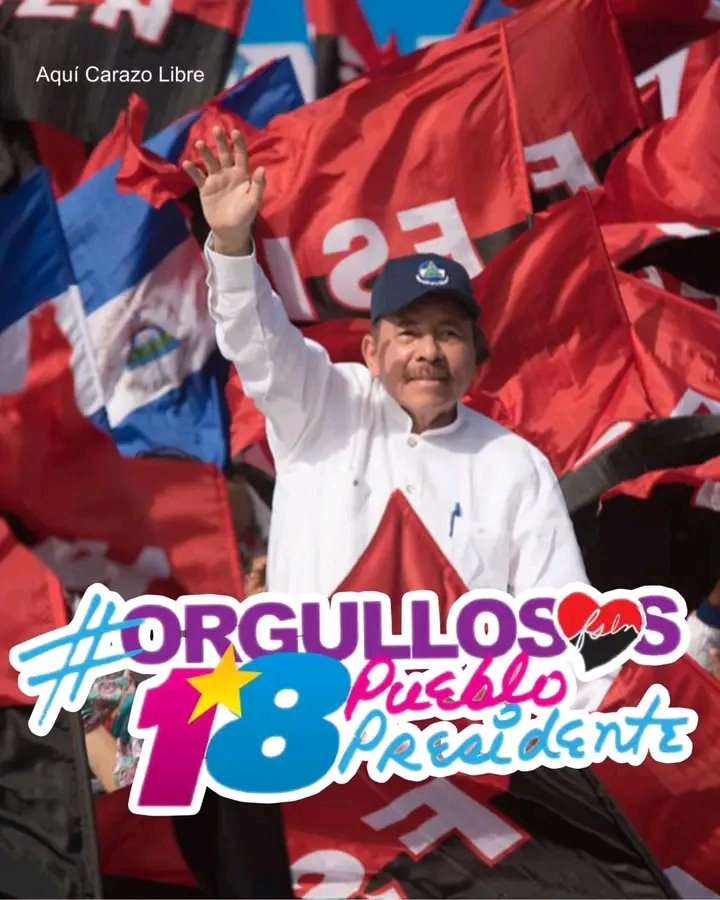 Hoy se cumplen 18 Años del Pueblo Presidente en esta Nicaragua Bendita! 🫡

#PLOMO19 #Nicaragua
#Orgullosos18PuebloPresidente 🇳🇮