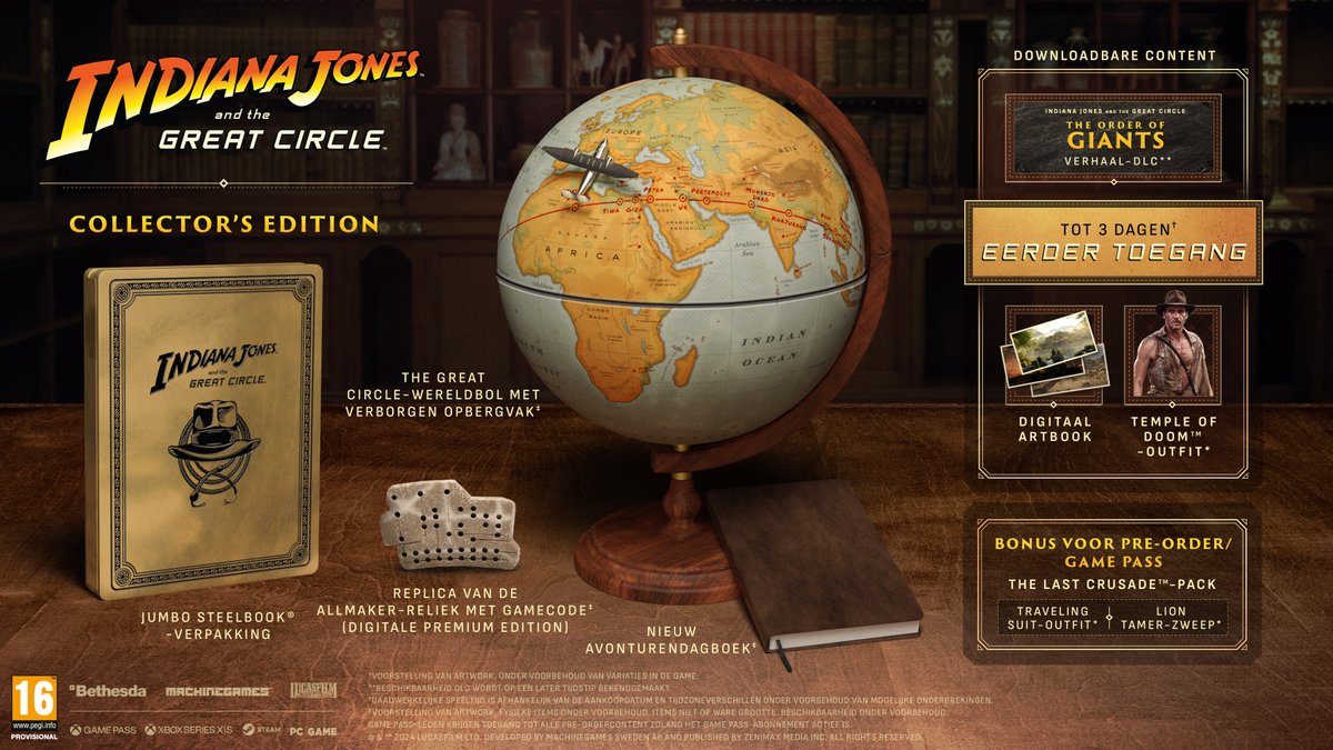 Grijp nu je kans om deze exclusieve Collectors Edition van Indiana Jones and the Great Circle te winnen! 🌍

💚 Volg <a href="/XboxNL/">Xbox Nederland</a> 
🔁 Repost
💬 Laat in de comments weten welke plek jij zou kiezen voor een Indiana Jones avontuur
