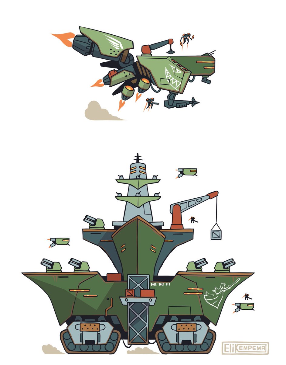 Where there are ships, there are pirates! The small tugs grapple pray, holding them down until the mothership can arrive. #LancerRPG