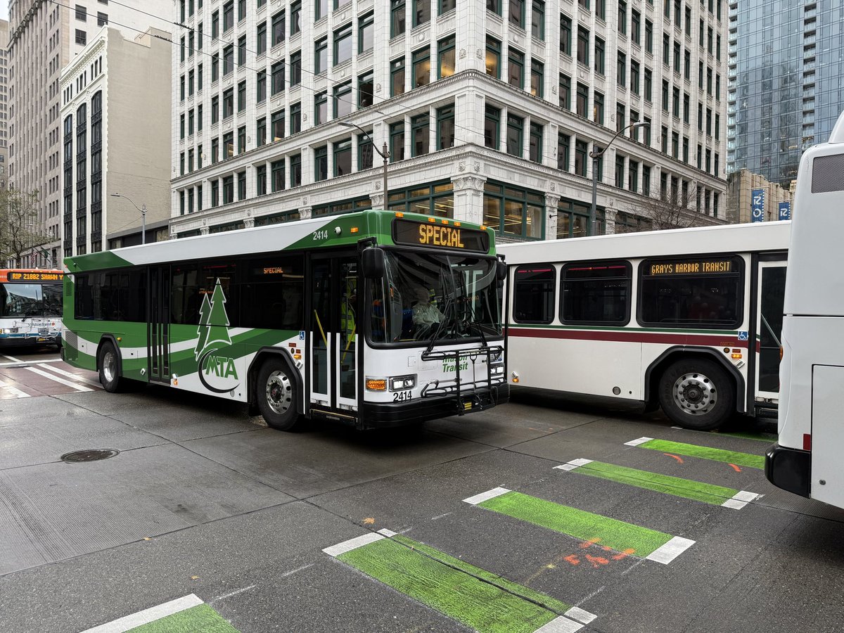 I see buses from across Washington, Oregon, and British Columbia here.