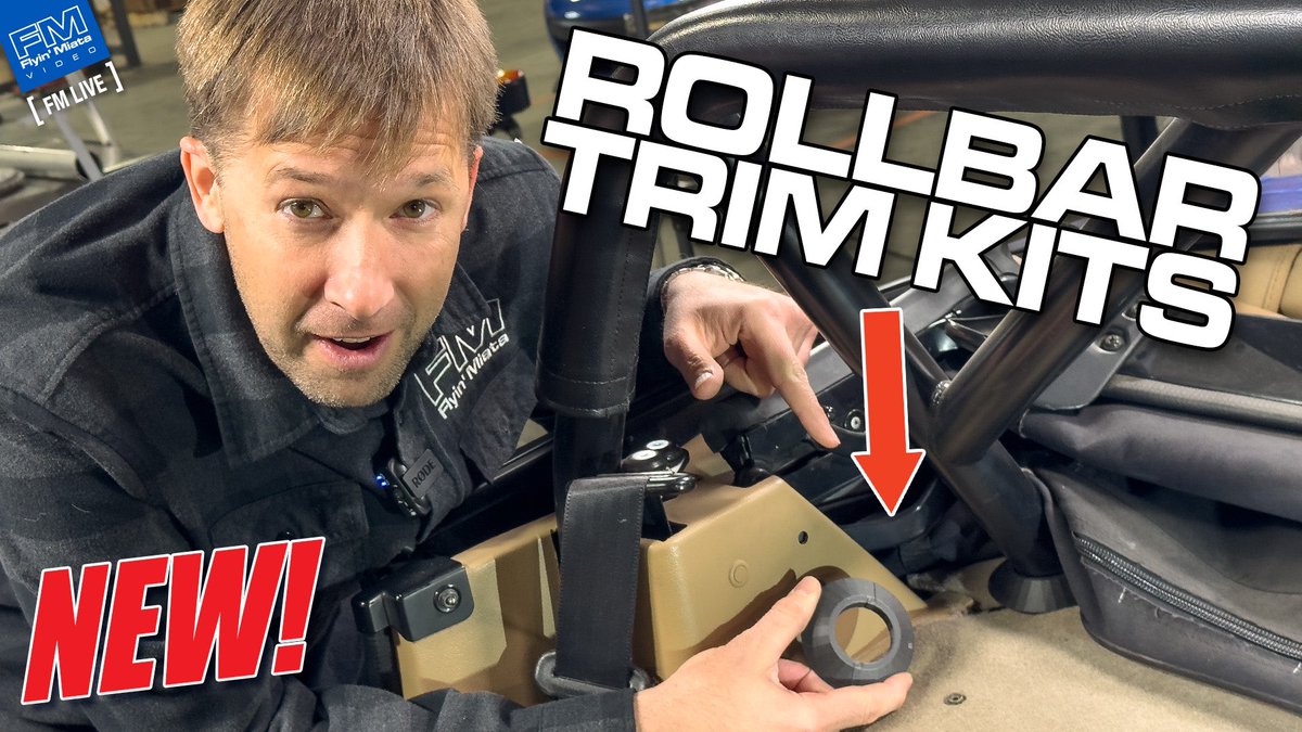 youtu.be/OlrdVF94ujs

This week Brandon shows off a new product: our 3D printed Rollbar Trim kits!

#new #parts #interior #safety #rollbar #cleanup #install #doityourself #FMYouDesign #BrandonFitch #NA #NB #Miata #miatalife #miatagang #miatacrew #FM #live #youtube #FlyinMiata