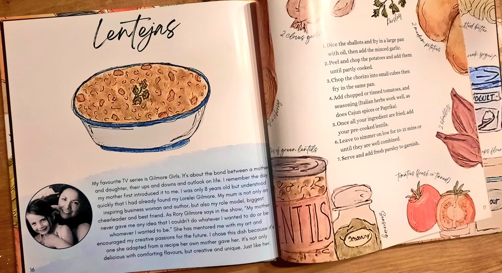 NJSimmondsbooks's tweet photo. Excuse me while I sob hysterically. My 15yo has been working since July on her year-long school project, and she chose to hand-paint, write, and print a cookbook of family recipes. It's so beautiful. Welcome to the author club, kiddo 💗 https://t.co/3s4cGfK0G2