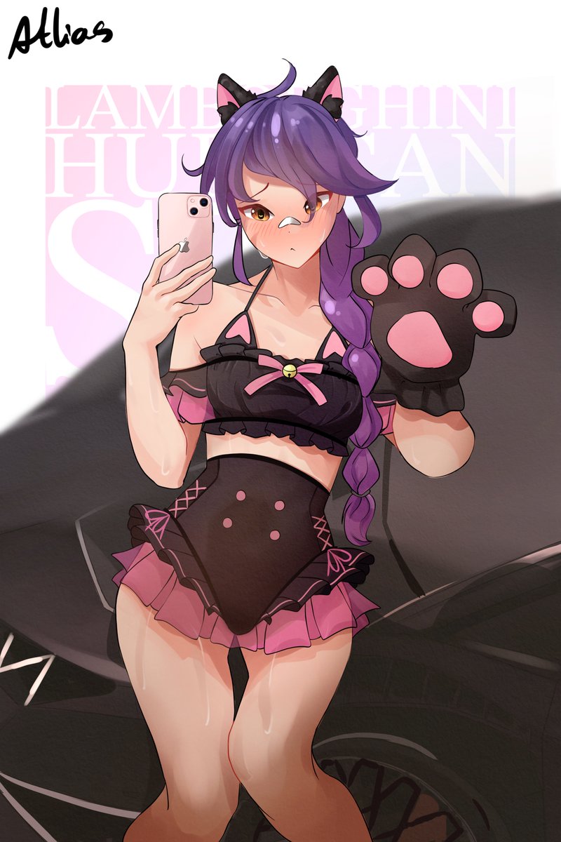 I heard @ErisaSimp out, and this is the result: Erisa in a cute Black Cat Swimsuit sitting on her Lambo 😳

Swimsuit design by <a href="/NyahalloShop/">NYAHALLO 🐈‍⬛</a>!

#fortnite #erisa #fortniteart #erisafortnite #digitalart #フォートナイトイラスト 

x.com/ErisaSimp/stat…