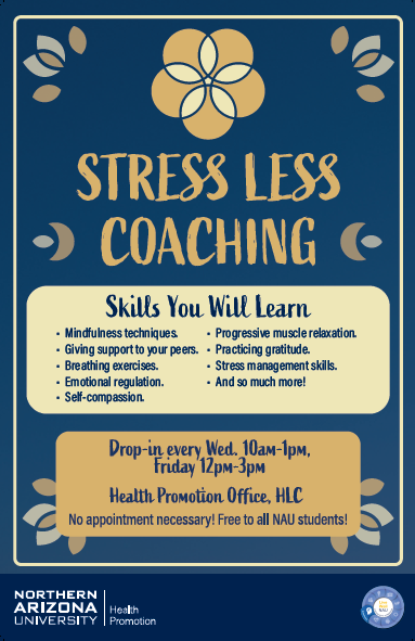 Check out this awesome FREE drop-in event from <a href="/NAUCampusHealth/">livewellnau</a>! Wednesdays 10-1 and Fridays 12-3, no appointment necessary.