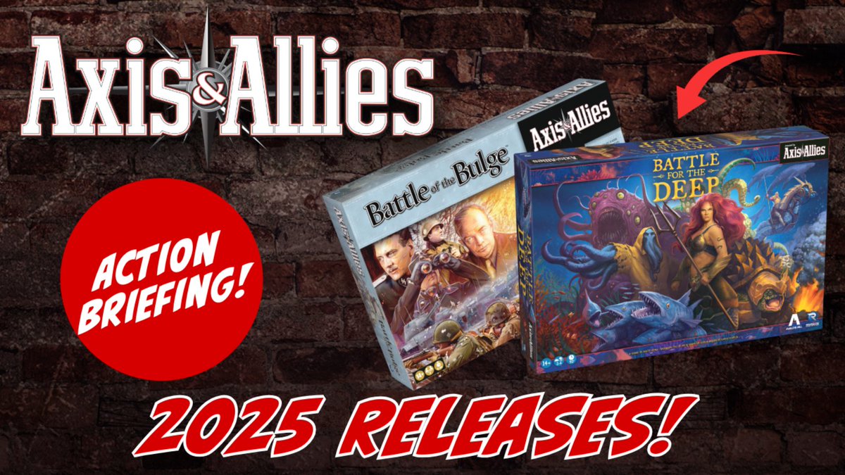 🔴The Axis &amp; Allies 2025 Action Briefing is live!🔴 Tune in now on YouTube to get the scoop on our new releases for the year!

Watch Here 👉 youtu.be/4jWRGFMx7hQ?si…
