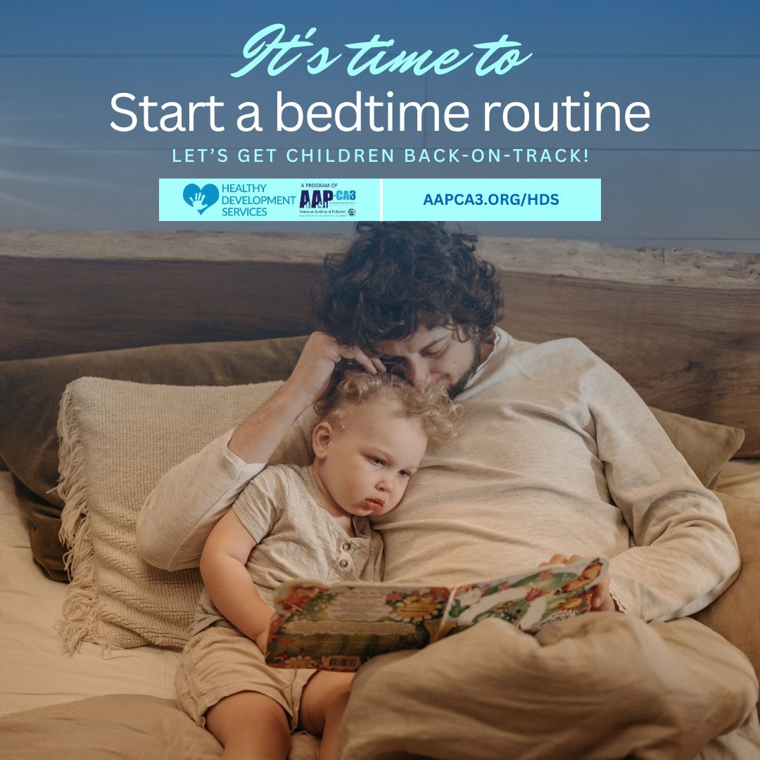 First5SD's tweet image. For kids, winter break often means a break from regular routines. @AAPCA3's Healthy Development Services has tips to get back on track.
One of our favorite #BedtimeRoutines is from @reachoutandread San Diego & is easy to remember: Brush, Book, Bed!
healthychildren.org/English/health…