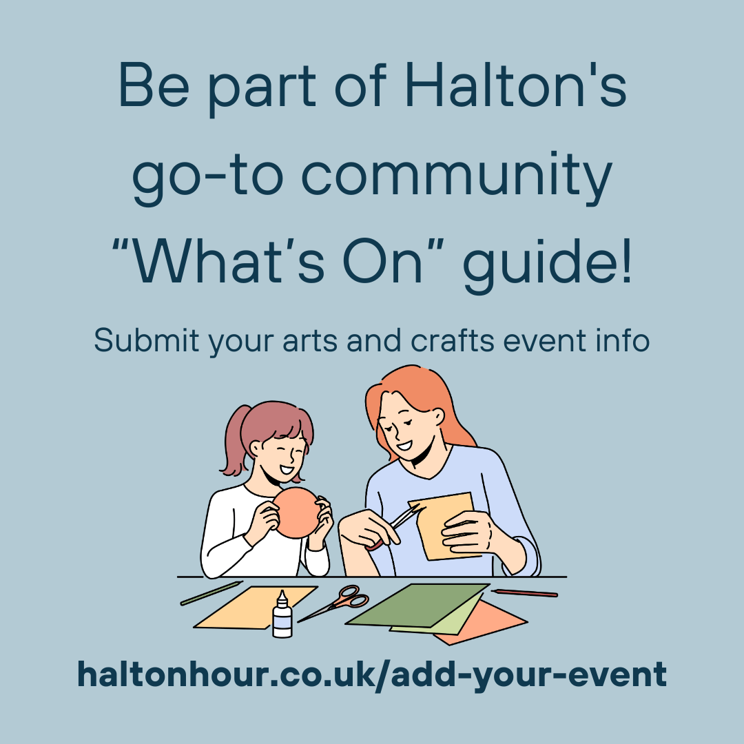 HaltonHour's tweet photo. Hosting an arts &amp; crafts session in Runcorn, Widnes and local areas? 

Share your creative workshops or exhibitions with #HaltonHour 

Add them to our calendar - Free https://t.co/gFWyIwJO9O