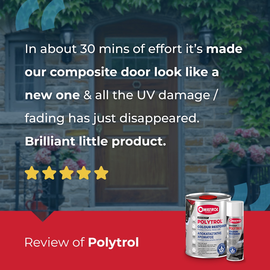 ⭐️Customer Review - Thank you, Craig!

Polytrol is:
⭕ A colour &amp; shine restoring oil that saturates deep into the surface
⭕ Quick &amp; easy to apply - results in as little as 10 mins!
⭕ For use on plastic, metal, GRP, composite wood &amp; more.

Learn more: owatroldirect.co.uk/product/polytr…