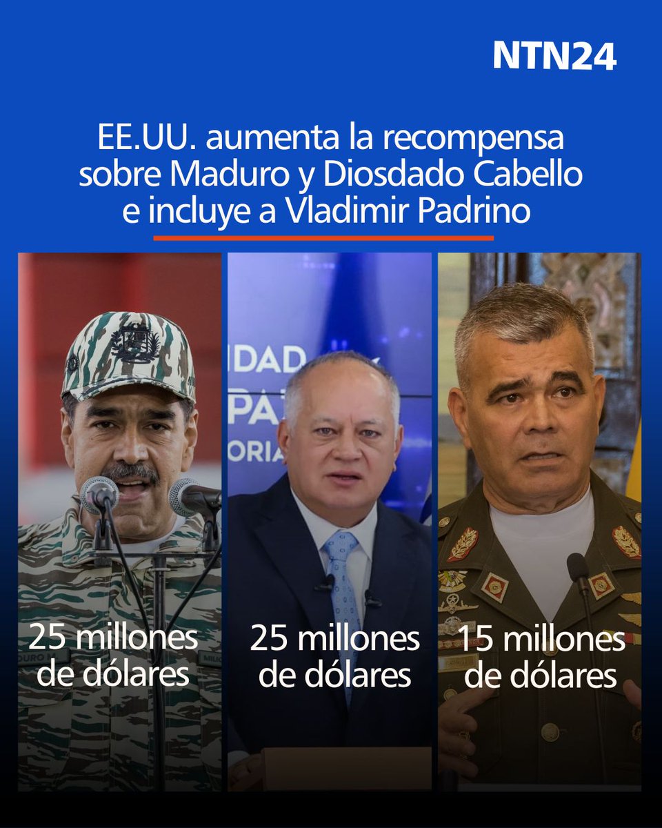 65 millones de dólares por la captura de estos líderes, pero ni un centavo para apagar los incendios de California ni para detener la epidemia de Fentanilo