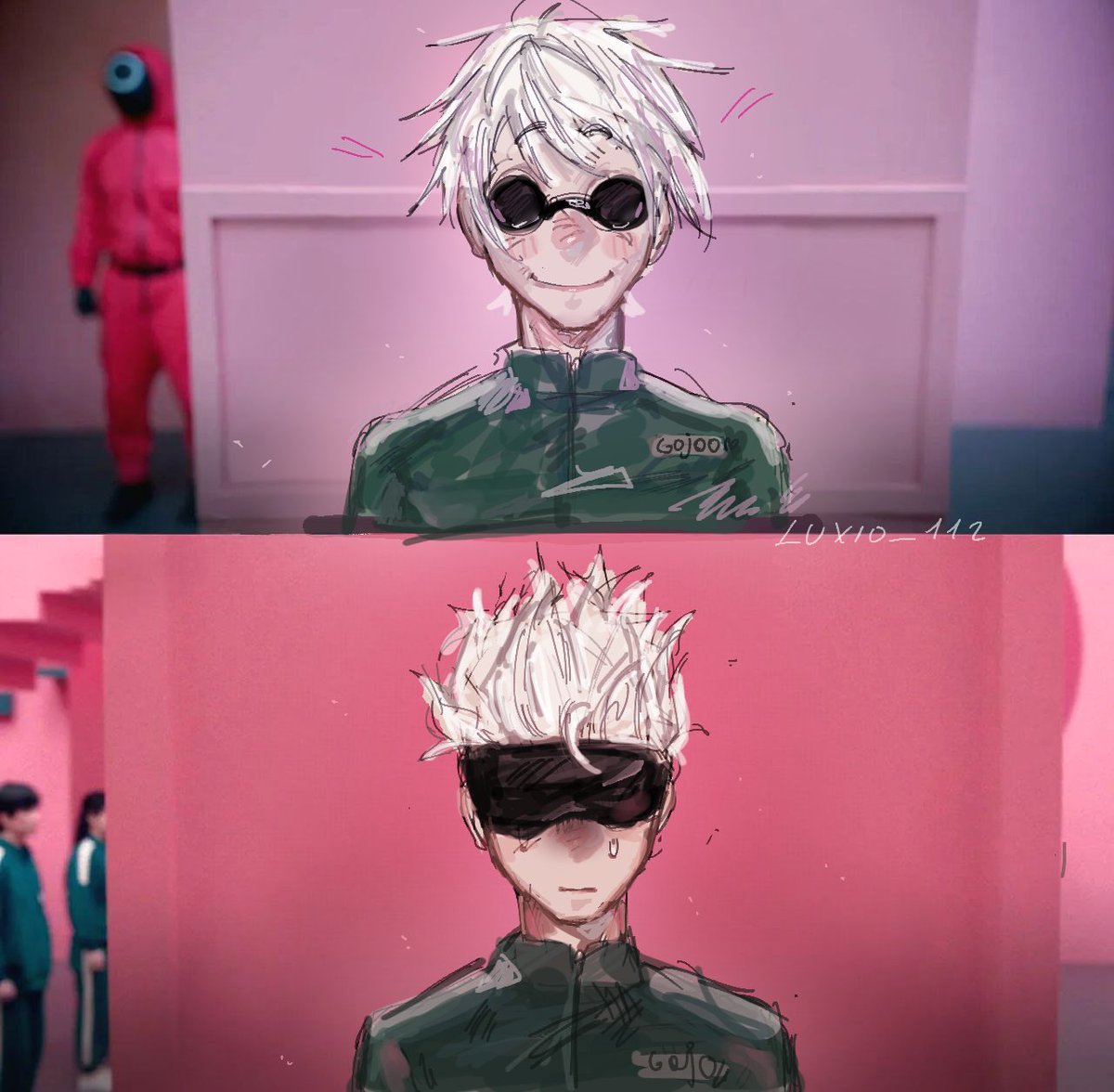 luxio_112's tweet photo. I'm crying  #JujutsuKaisen #SquidGame2 https://t.co/GYMivAzWER