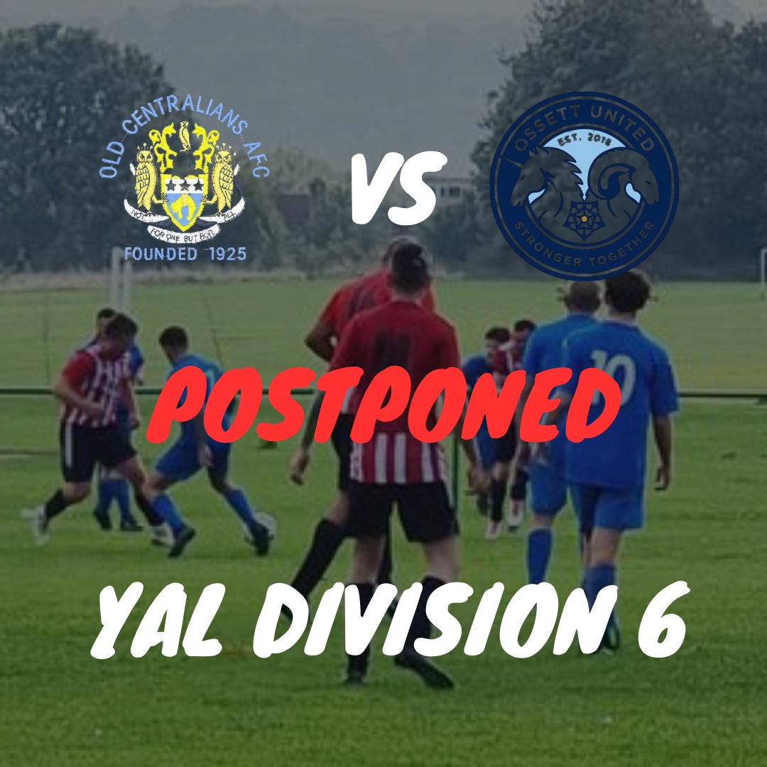 Old Centralians AFC (@centraliansafc) on Twitter photo 🚨ATTENTION🚨
ALL GAMES ARE OFF THIS WEEKEND!
Firsts vs <a href="/huddsamateurs/">Huddersfield Amateur Football Club</a> (H)
Reserves vs <a href="/OssettUnited/">Ossett United FC</a> (A)
This is due to a blanket across all LCC pitches, and inspections. Have a great weekend guys! 🚨ATTENTION🚨
ALL GAMES ARE OFF THIS WEEKEND!
Firsts vs <a href="/huddsamateurs/">Huddersfield Amateur Football Club</a> (H)
Reserves vs <a href="/OssettUnited/">Ossett United FC</a> (A)
This is due to a blanket across all LCC pitches, and inspections. Have a great weekend guys!