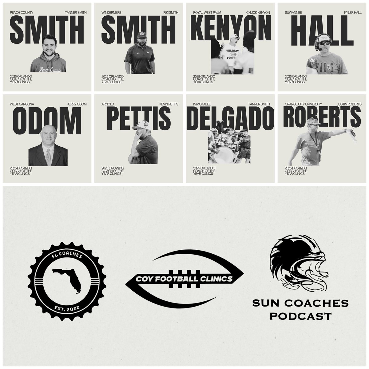 ☀️Register Here: 
2025.coyfootballclinics.com/orlando/ 

More speakers TBA.. 👀