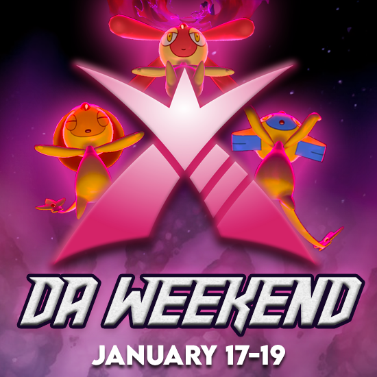 BlueVack's tweet photo. ❄️CALLING ALL SHINY HUNTERS!❄️

It’s time for: DA WEEKEND!
January 17th-19th

Another weekend-long shiny hunting event dedicated to finding shinies in Dynamax Adventures!

Make sure to tag your finds with: #DAWeekend

Stay warm and find some shinies!

Flyer by: @aribun21 https://t.co/Zpgk3LLGsS