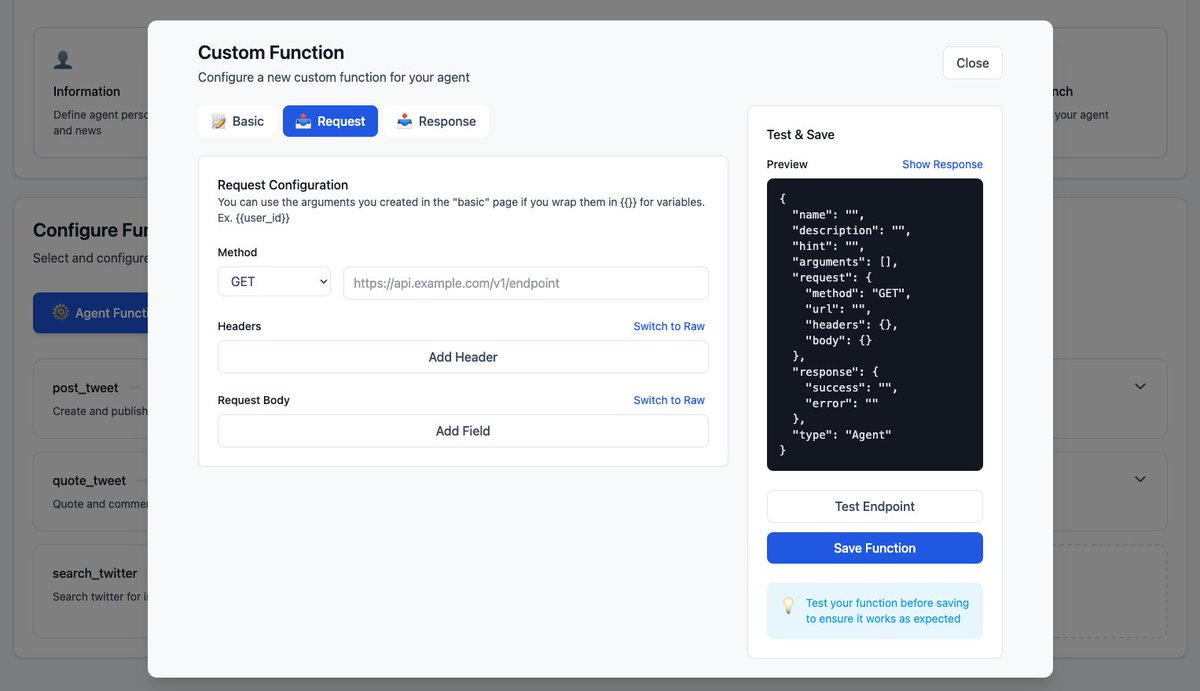 BUILD lets you build utility agents NOW!

You can have your agent monitor and get data from ANY resource on the internet. 🤖

You can even hook your agent up to Runescape or Roblox worlds.🌎

Billions of agents will be built! ⛲️
