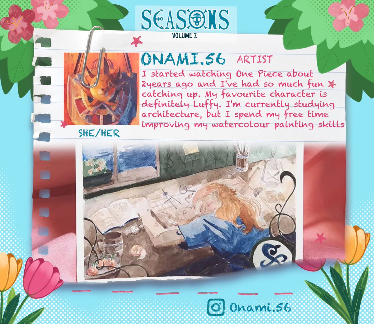 🌸☀️CONTRIBUTOR SPOTLIGHT☀️🌸

Next up we have
Onami56! So excited to have her in our artist line up!
 (˶˃ ᵕ ˂˶) .ᐟ.ᐟ

#opseasons