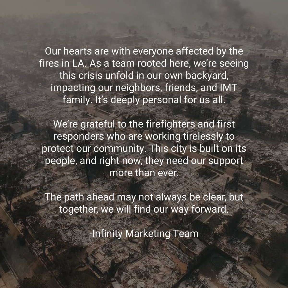 MarketInfinity's tweet image. Our hearts are with our LA community.