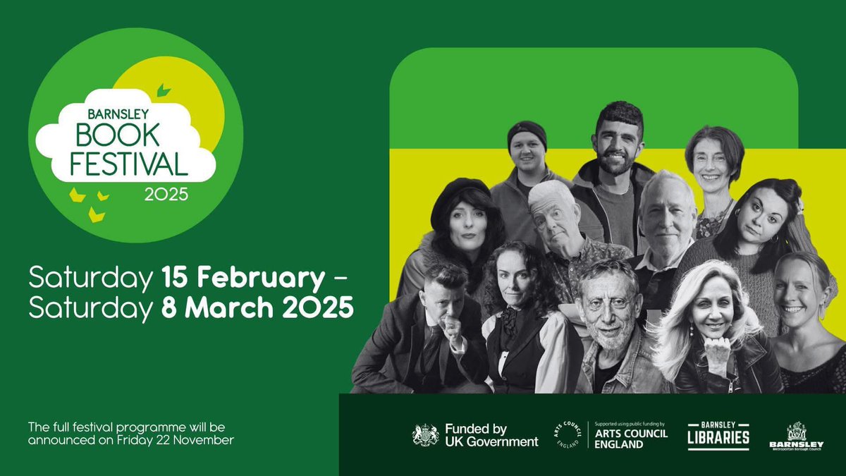 It’s only a few weeks until the start of the Barnsley Book Festival - have you got your tickets yet?!

Download a full programme, book your tickets and discover what’s on here 👇🏻

visitbarnsley.co.uk/BarnsleyBookFe…