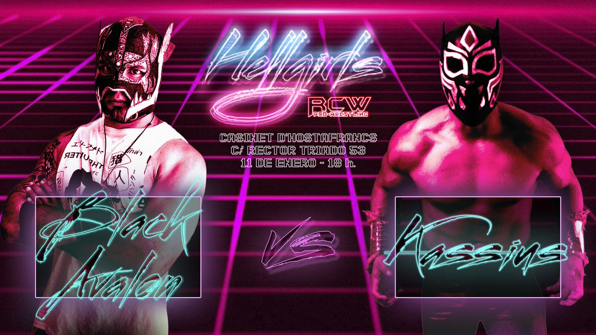 RCWSpain's tweet photo. 🚨 Duelo de Enmascarados 🚨

Black Avalon se verá las caras con Kassius en una lucha donde ambos contendientes buscarán dar un paso adelante en su objetivo de ser campeones de RCW 

Entradas a la venta en https://t.co/ZFoLmeFcaA

#LuchaLibre #wrestling #womenwrestling https://t.co/fAvTz70O8F