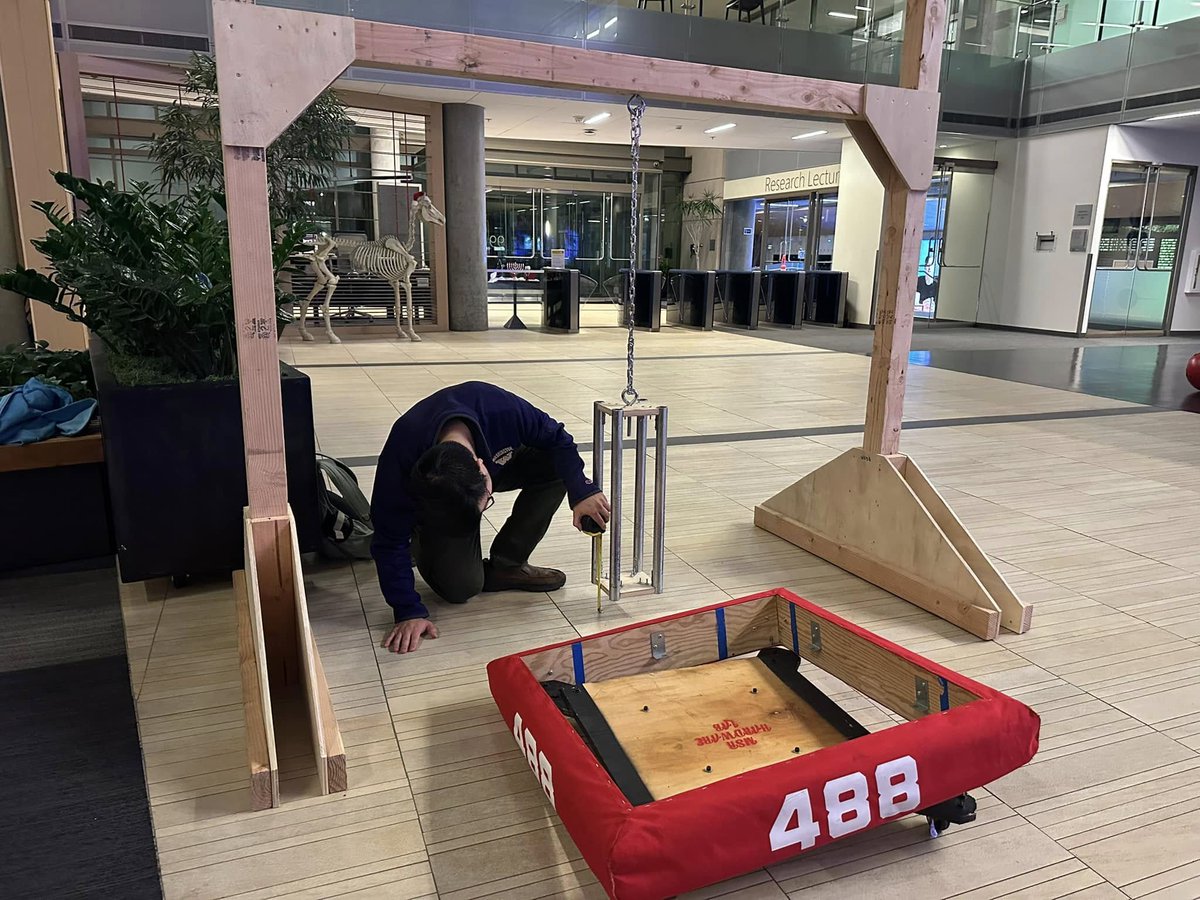 XBOT488's tweet photo. Fall 2024 FTC season over but now onto the 2025 FRC Reefscape competition! Shoutout to mentor Troy for our practice field elements! https://t.co/7ZylsAnKwm