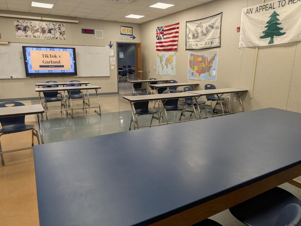 Court is in session today at RJHS. Students are running a moot court simulation on TilTok v Garland as it is happening live on DC.