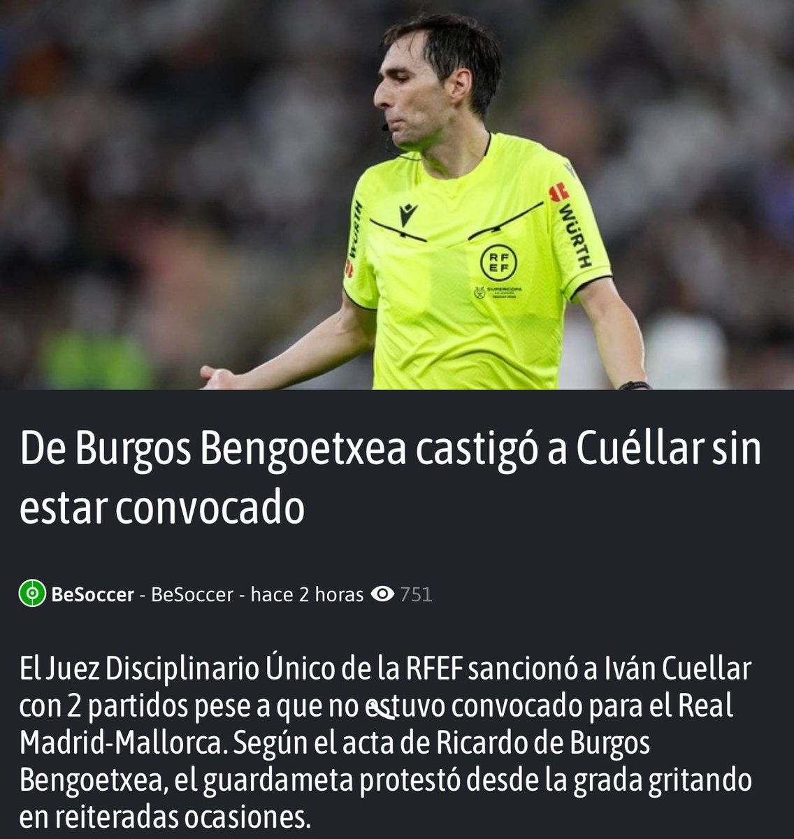 susoleon's tweet photo. - Agredir a otro jugador poniéndole las manos en su cara y tirándole al suelo: 2 partidos de sanción.

- Protestar una acción sin estar convocado y viendo el partido desde la grada como cualquier aficionado: 2 partidos de sanción.

No es magia. Es la @rfef . https://t.co/GATy8Xmi2h