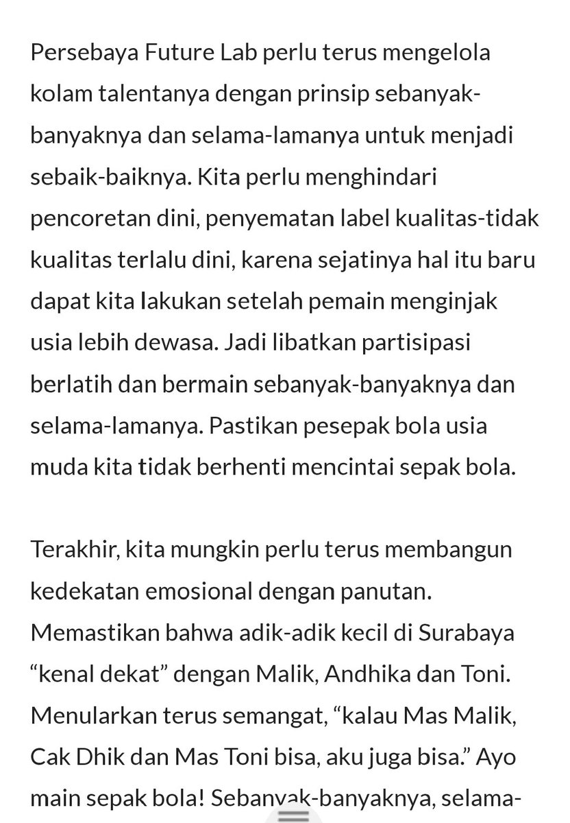 Frazzinhere's tweet photo. @Goldmind_82 sebelum menjudge terlalu banyak terkait pengangkatan pemain U18 ke tim utama, lebih baik baca dulu tulisan dari pak ganesha. Agar lebih memahami filosofi yg diterapkan management tim✌🏻 https://t.co/wJSSFTshJ1