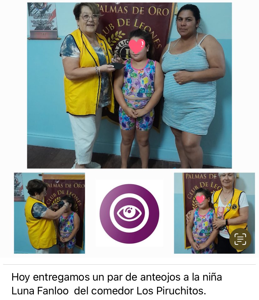 LDistritoo5's tweet photo. #CausaGlobalVisión Nueva entrega de  un par de anteojos a la niña Luna Fanloo  del comedor Los Piruchitos. #ClubLeonesChivilcoy #Distritoo5 https://t.co/MHHNJKUWq2