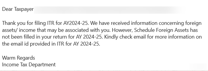CAAditiBhardwaj's tweet photo. How is the ITD getting information on foreign assets when there is no declaration in the past or no aadhaar/ PAN linked to foreign bank accounts? What sort of AI mapping is this? Any idea?
Will delete post later.
#incometax #ScheduleFA #foreignassets #taxation #ITRfiling https://t.co/JeQg0cdRu6