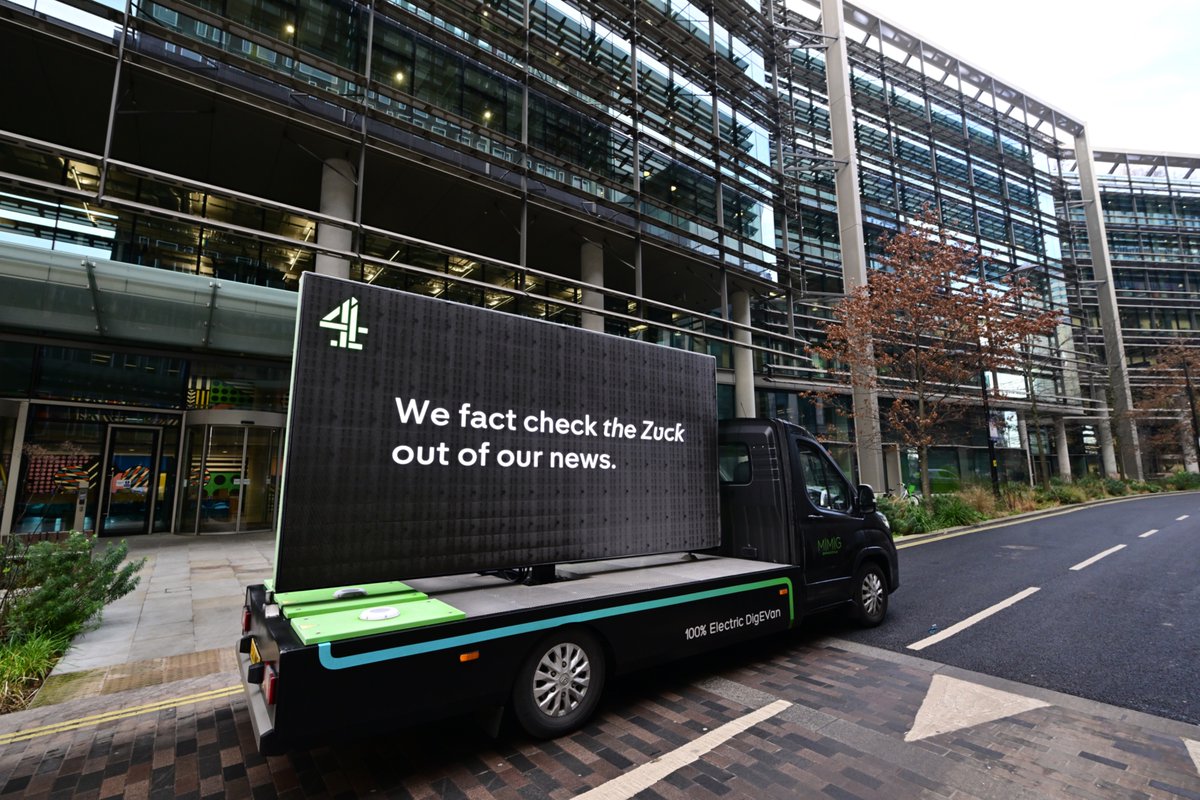 After Meta announced they’re getting rid of fact checkers, we drove to Meta HQ with our thoughts for Channel 4 news…