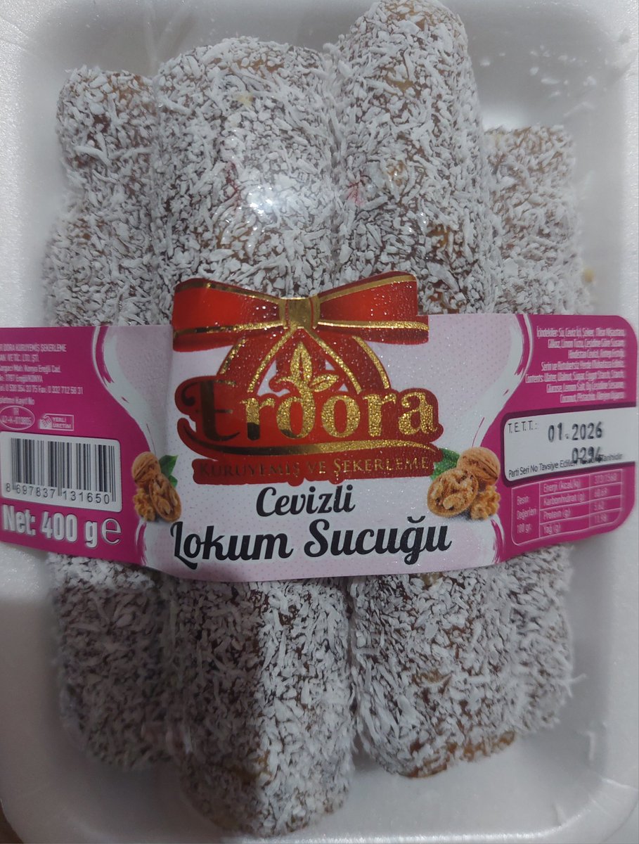 Cevizli Lokum sucuk
Yöresinden taptaze.
Afiyet olsun
