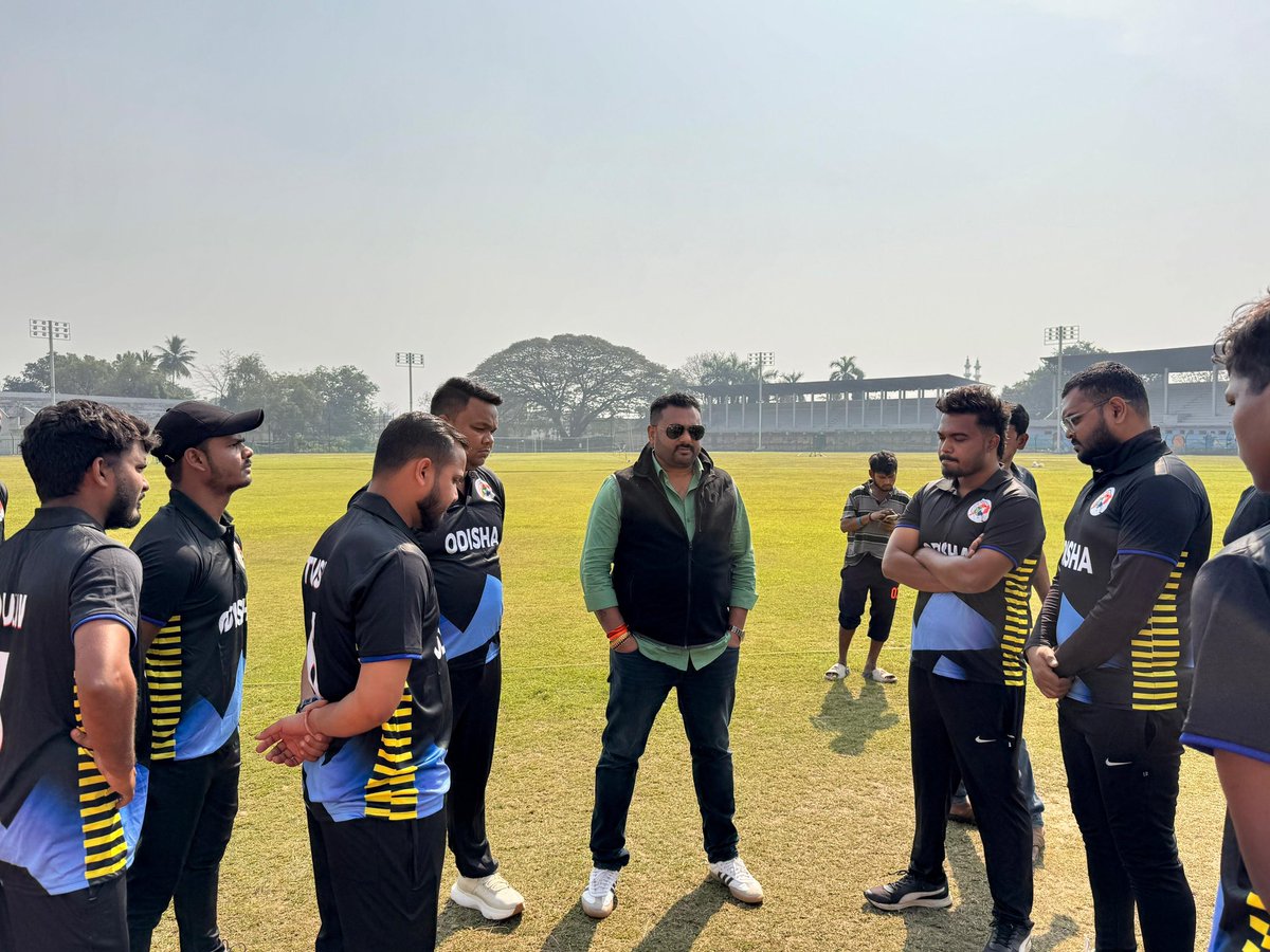 Official_OLCA's tweet photo. Odisha State Leg cricket contingent for Tri-series Leg Cricket Championship (Nagraj Trophy), 2025 scheduled to be held from 13th January, 2025 to 15th January, 2025 at Victory Sports Park, New Delhi venue. https://t.co/GVqFUeeeYa
