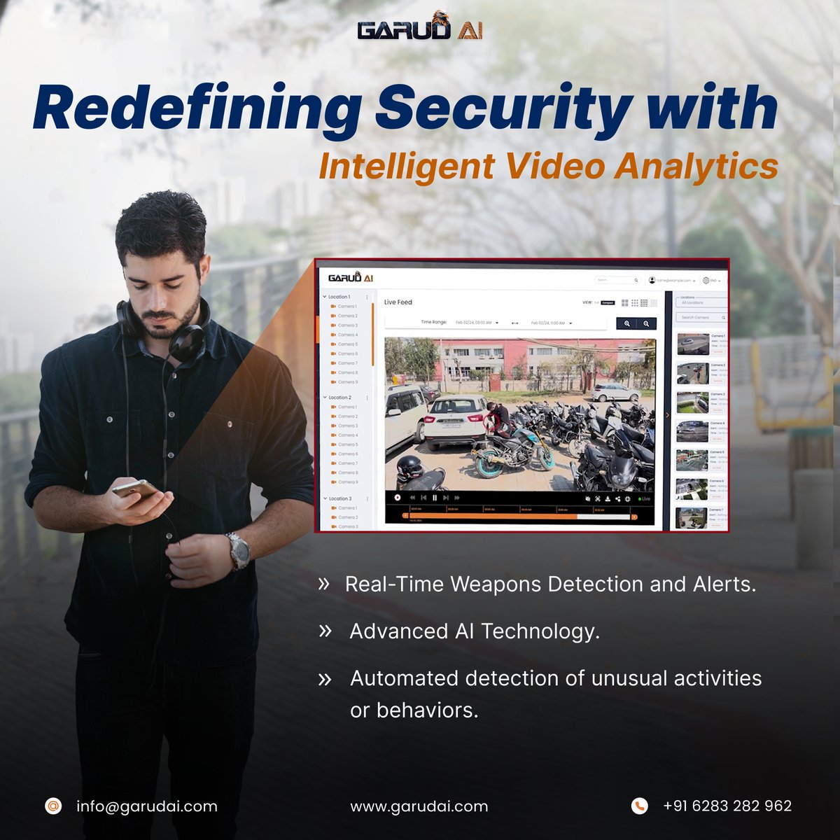 garud_ai's tweet photo. Experience the power of intelligent video analytics for smarter, safer environments. Real-time insights, advanced AI, and customized solutions for all your security needs. 
#SmartSecurity #GarudAi #aigundetection #gundetectiontechnology #gundetection #weapondetection https://t.co/wJMSiprK2a