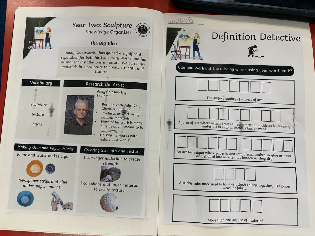 MasefieldCP's tweet image. Year 2 are starting their Art unit - they are learning about Sculpture 🎨🎭🖌️🖼️ #learningwalk #believeachievesucceed