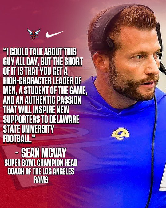 Thank you, Andy Reid and Sean McVay for the kind and supportive words!  #GoHornets #LegacyandPride