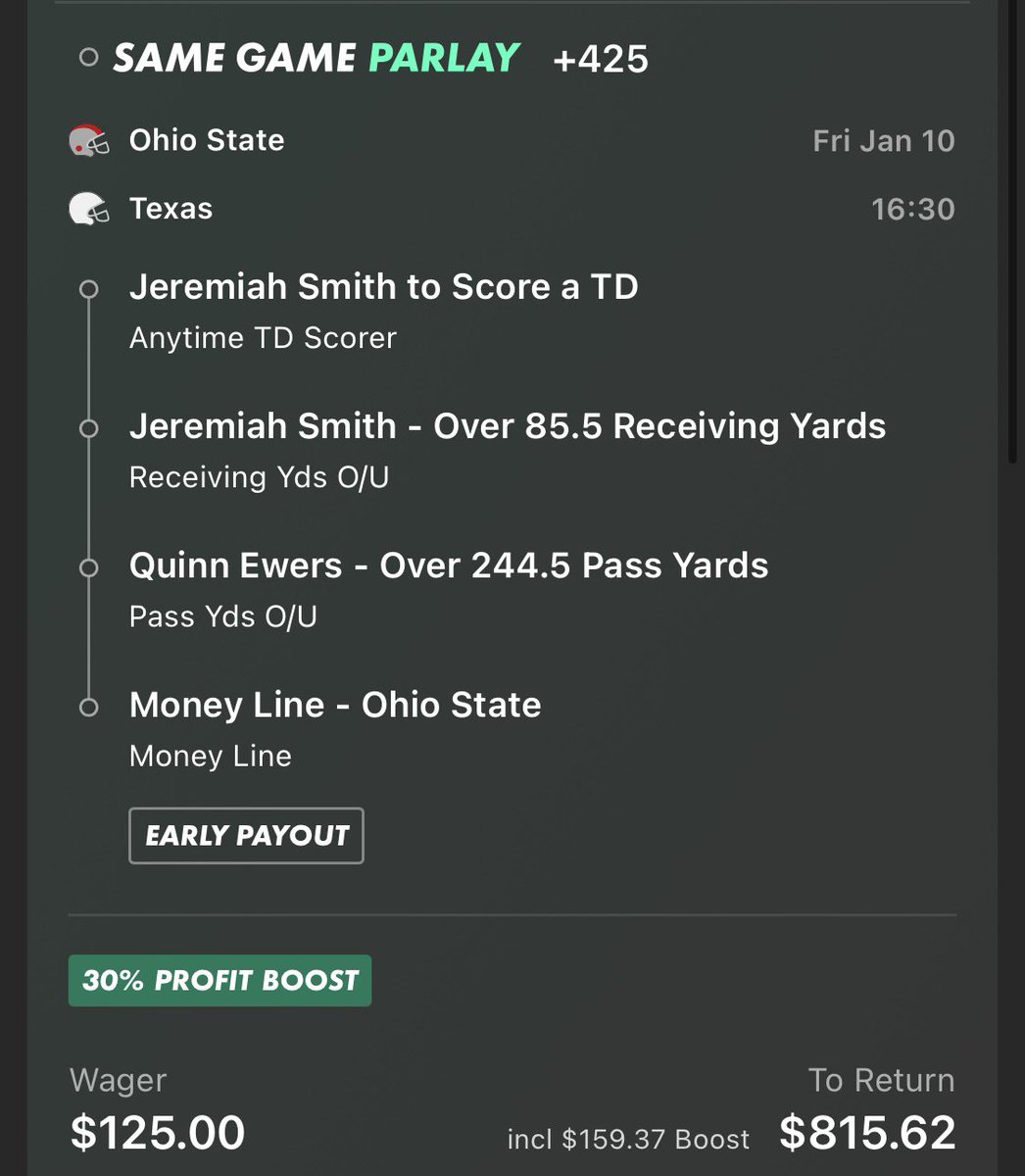 LCooke30's tweet photo. Notre Dame fighting Irish ✅ starting off the new betting year in the win column. Tonight look for Jeremiah smith to go nuclear for the 3rd game in a row on the big stage. https://t.co/yRT2otBLDv