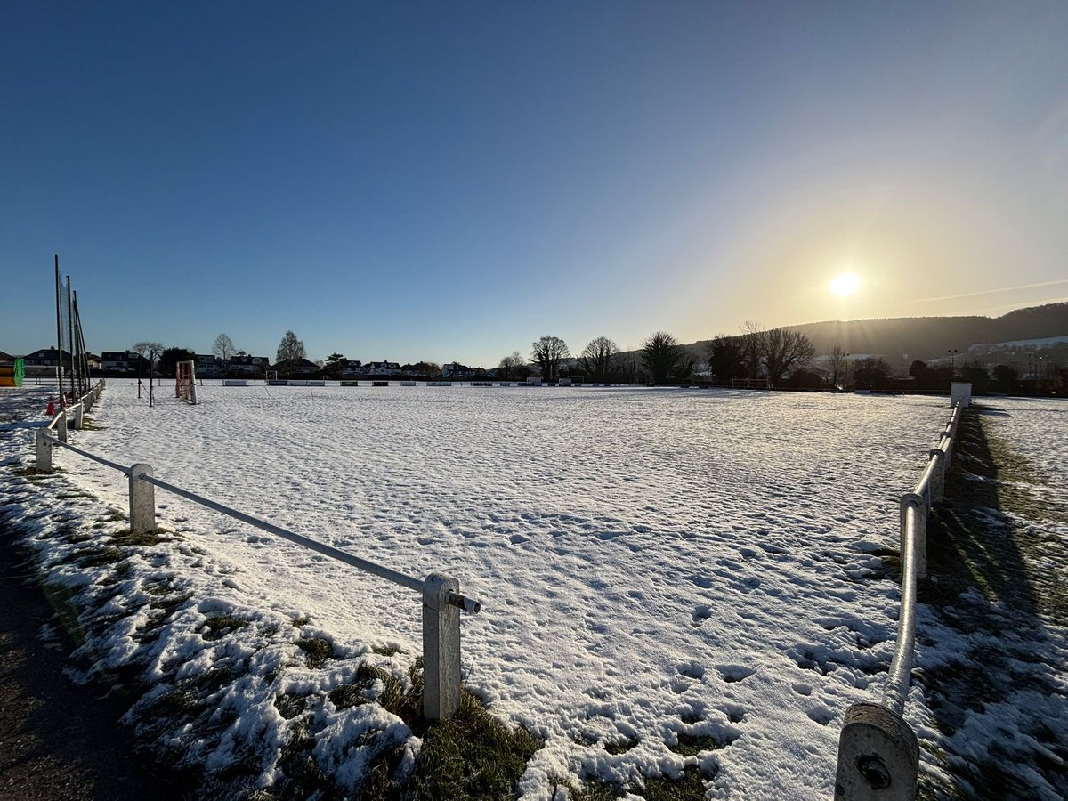 This weekends fixtures are all postponed due to the weather.  The snowy scene of the main pitch this morning with frozen snow gives you a clue why ! 
Hopefully next weekend will be an improved picture.